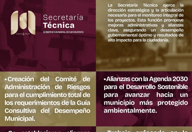 Gobierno de Beto Granados fortalece la planeación estratégica y la gestión municipal en Matamoros