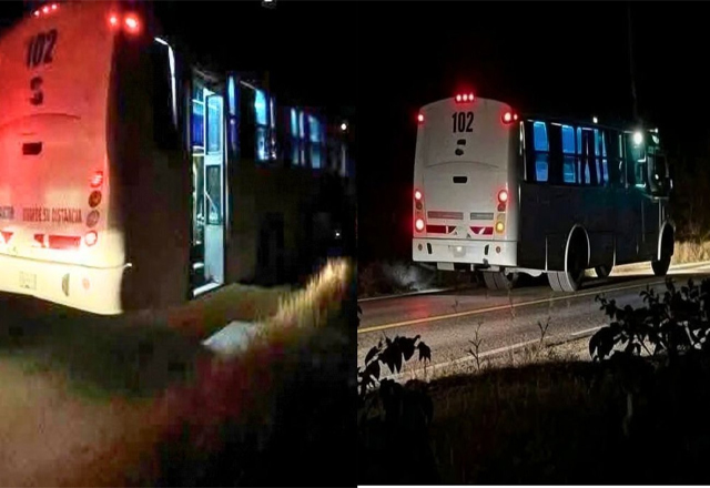 ¿Dónde están los pasajeros? Hallan autobús abandonado y con pertenencias en carretera Valles