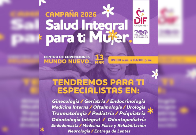 Continúa DIF Matamoros invitando a la población femenina a la jornada “Para Ti, Mujer”