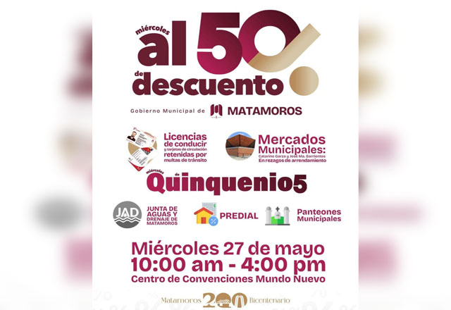 Última oportunidad para regularizar adeudos con descuentos del 50%
