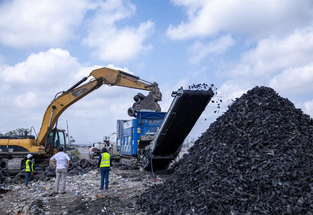 Matamoros rebasa las 80 mil llantas trituradas para proteger el medio ambiente y la salud pública